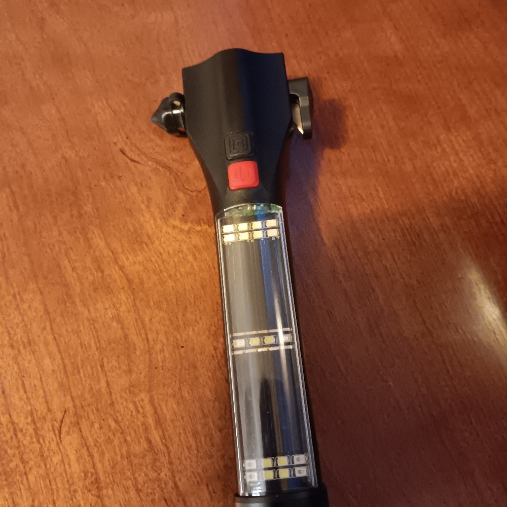 TPMAFF Outdoor Multifunctional LED Torch,Solar Charging,Red and Blue White Light